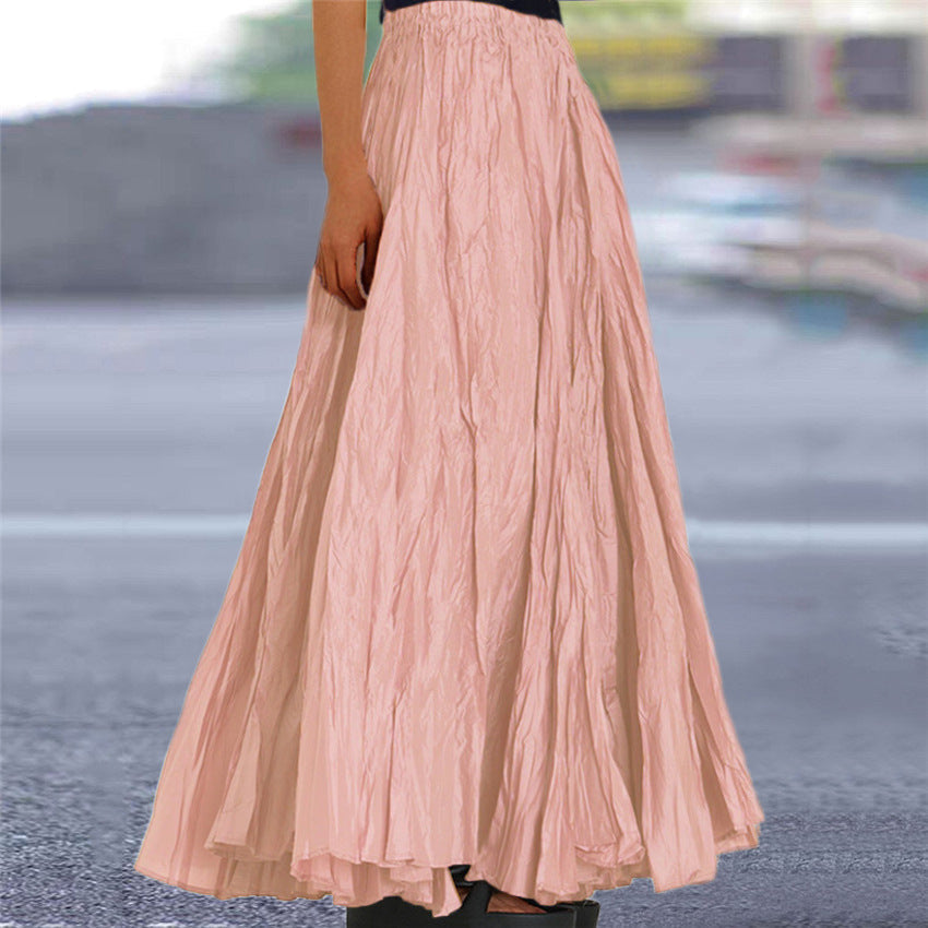 Ondine — Pleated A-Line Woven Maxi Skirt | Flowy Silhouette | Effortless Elegance