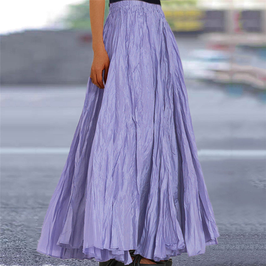 Ondine — Pleated A-Line Woven Maxi Skirt | Flowy Silhouette | Effortless Elegance