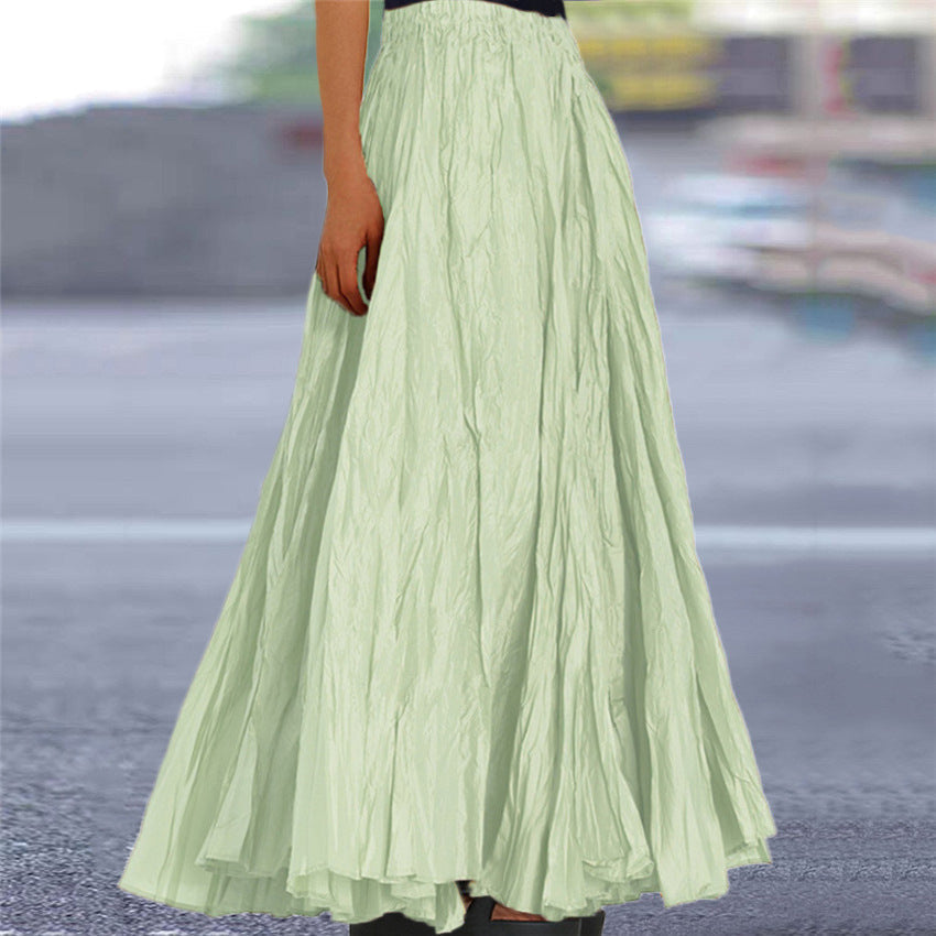 Ondine — Pleated A-Line Woven Maxi Skirt | Flowy Silhouette | Effortless Elegance