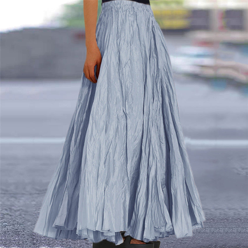 Ondine — Pleated A-Line Woven Maxi Skirt | Flowy Silhouette | Effortless Elegance