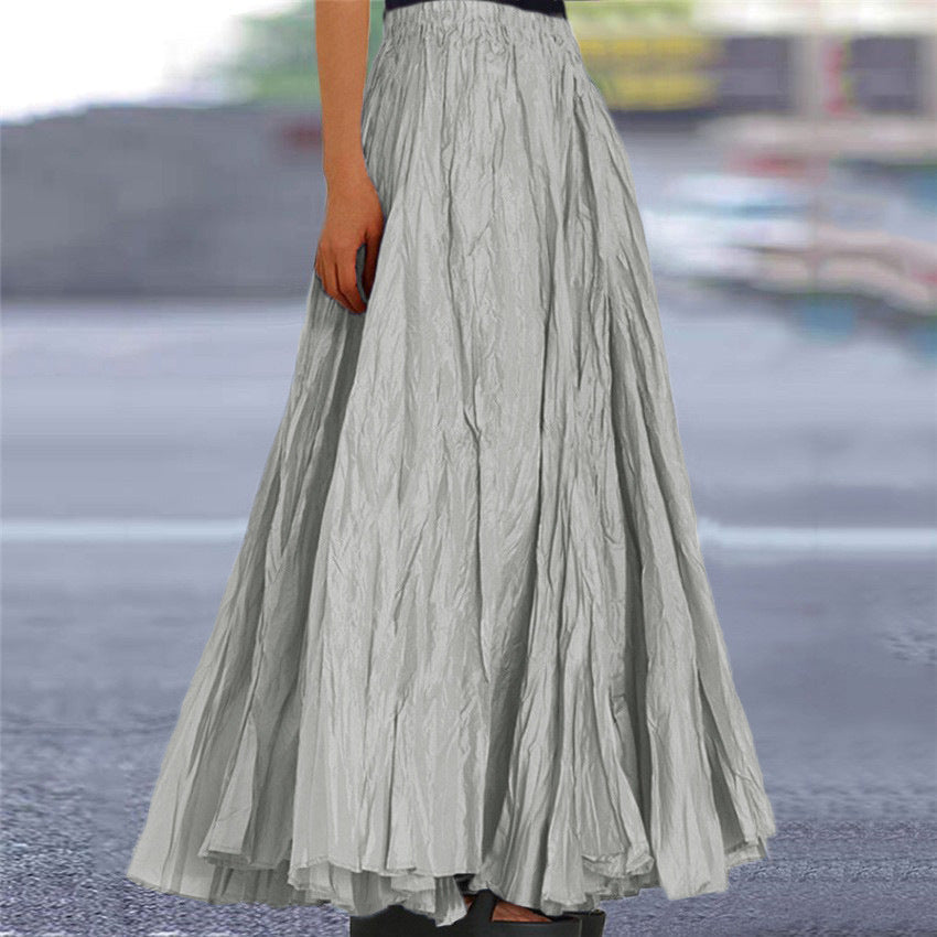 Ondine — Pleated A-Line Woven Maxi Skirt | Flowy Silhouette | Effortless Elegance