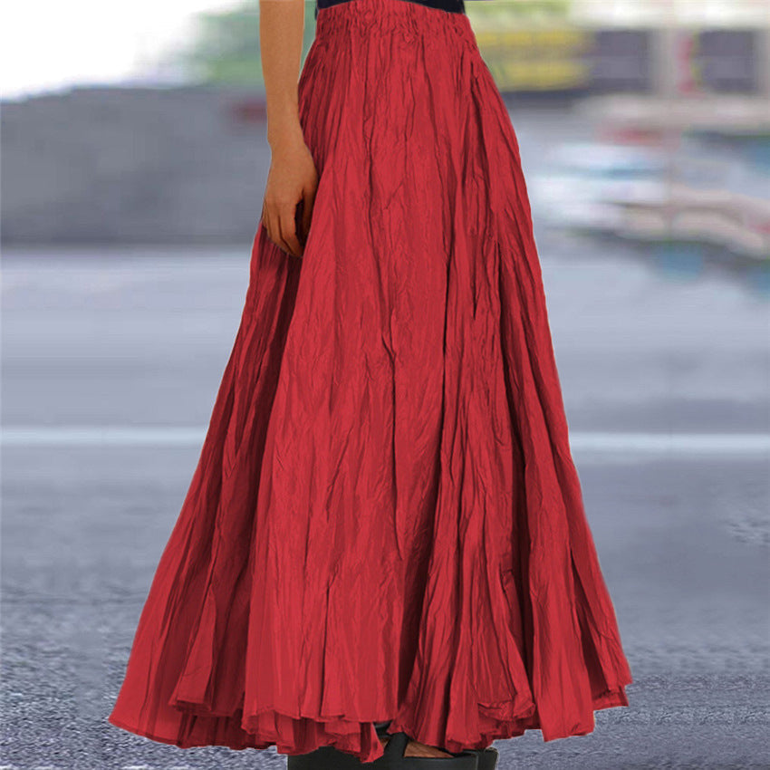 Ondine — Pleated A-Line Woven Maxi Skirt | Flowy Silhouette | Effortless Elegance