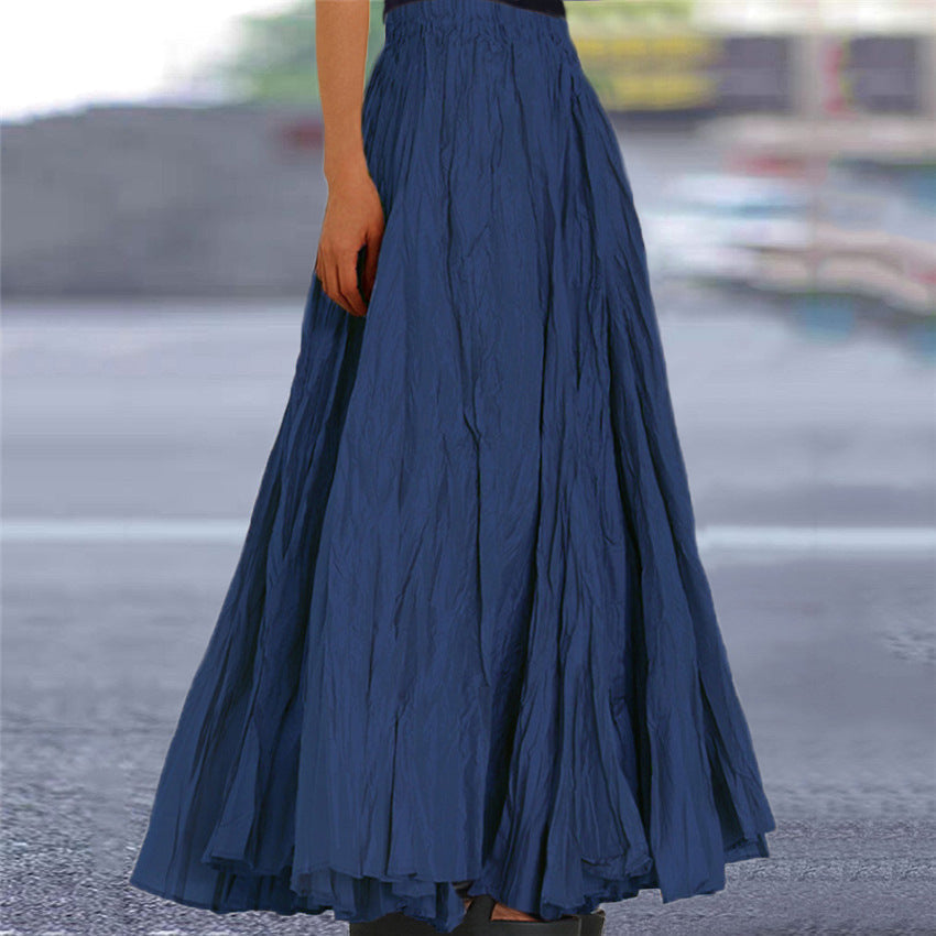 Ondine — Pleated A-Line Woven Maxi Skirt | Flowy Silhouette | Effortless Elegance