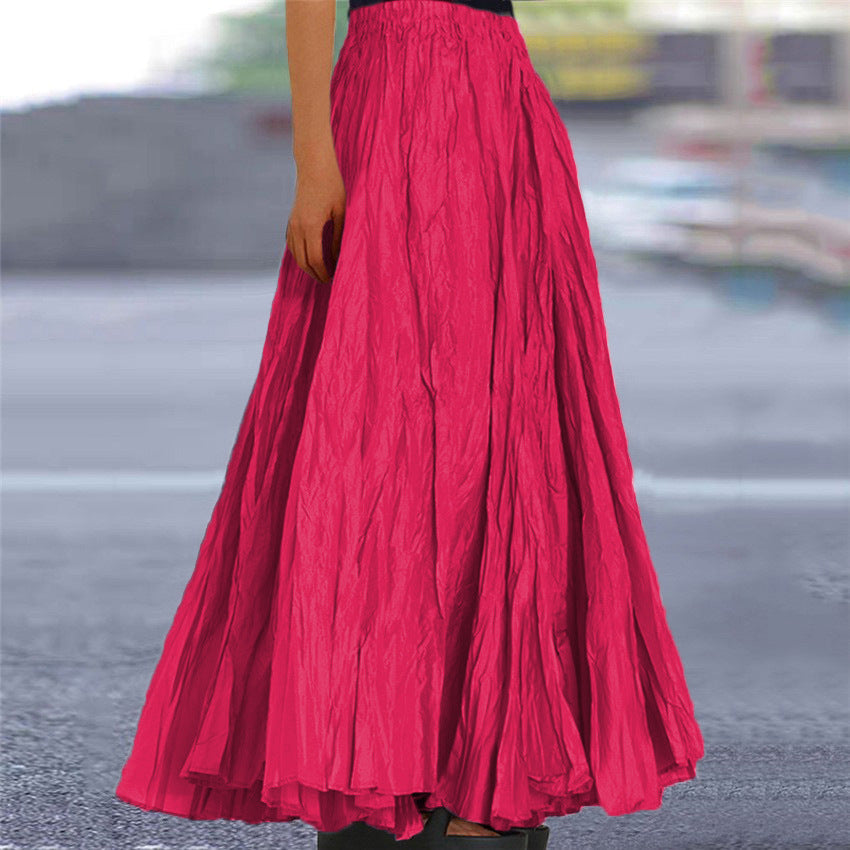 Ondine — Pleated A-Line Woven Maxi Skirt | Flowy Silhouette | Effortless Elegance