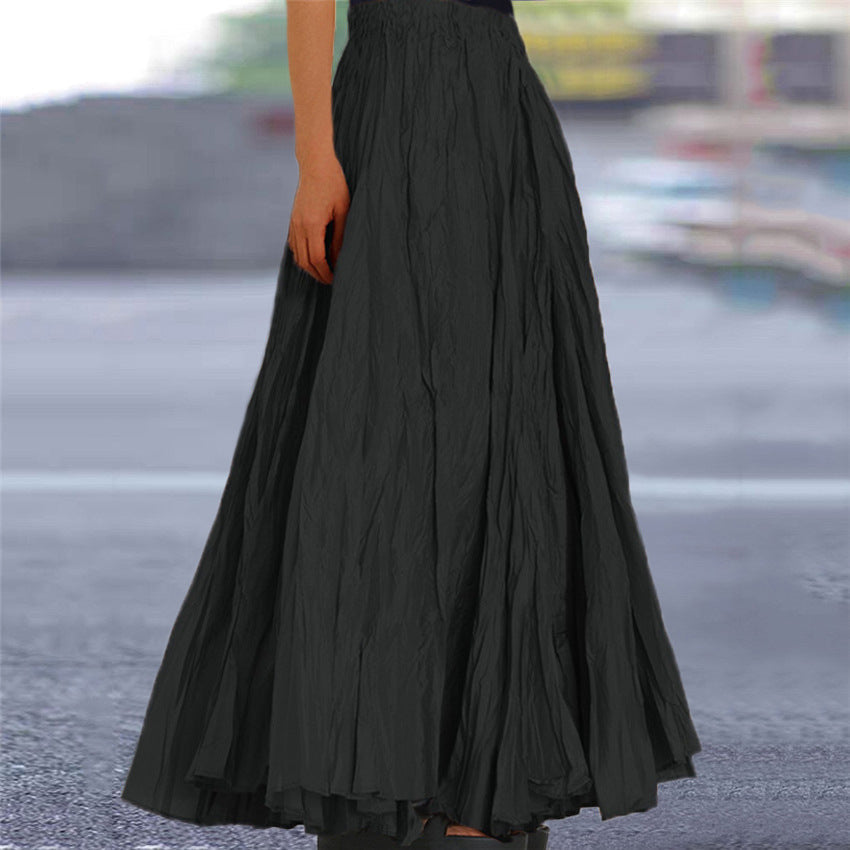 Ondine — Pleated A-Line Woven Maxi Skirt | Flowy Silhouette | Effortless Elegance