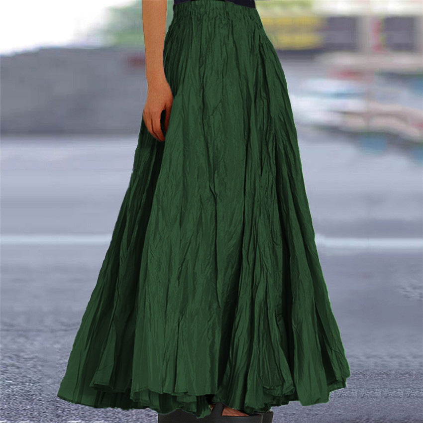 Ondine — Pleated A-Line Woven Maxi Skirt | Flowy Silhouette | Effortless Elegance