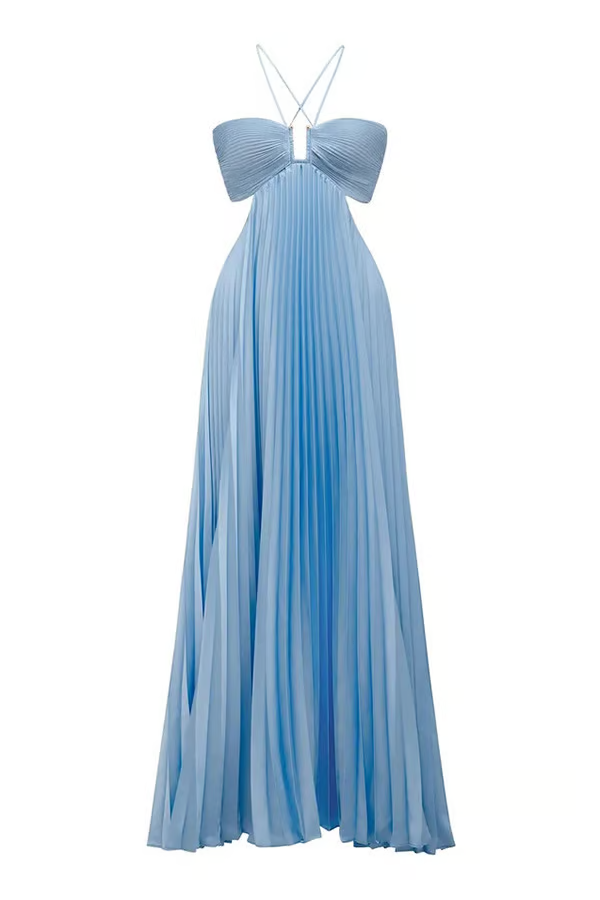 Orchid — Halter-Neck Woven Maxi Dress | Open Back | Bold & Beautiful