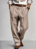 Cotton Linen Relaxed Trousers — Men's | Wide-Leg Fit | Premium Everyday