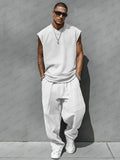 Cotton Blend Tank & Balloon Pants Set — Men's | Relaxed Two-Piece | Summer Minimal