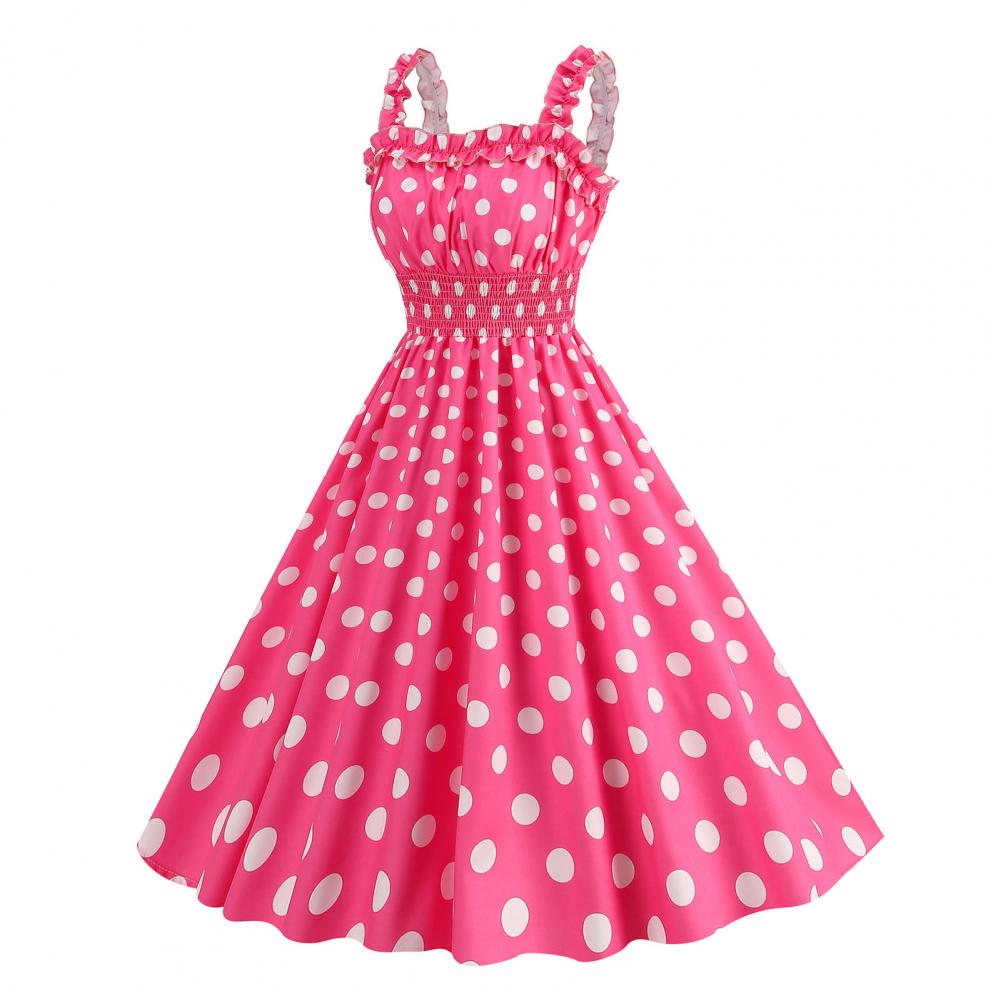 Plaid Strap Swing Woven Dress — Women's | Full Skirt Silhouette | Playful Pattern
