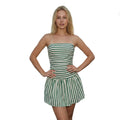 Striped Strapless Corset Dress — Women's | Structured Bodice | Bold Summer