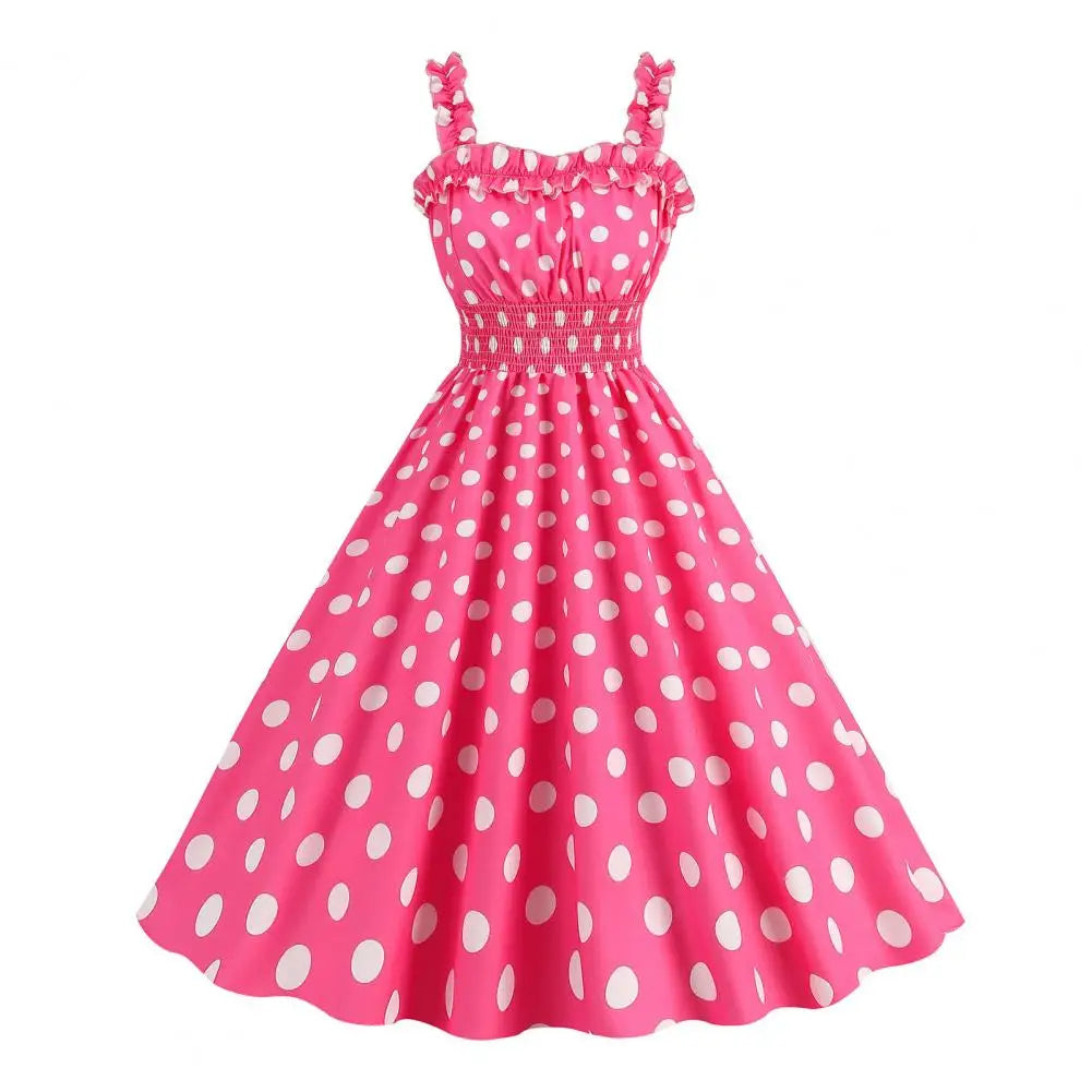 Plaid Strap Swing Woven Dress — Women's | Full Skirt Silhouette | Playful Pattern