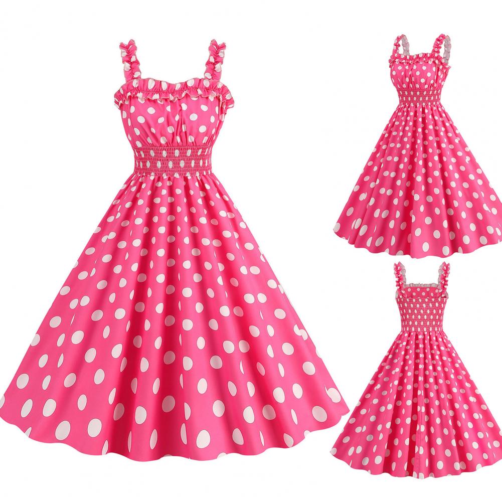 Plaid Strap Swing Woven Dress — Women's | Full Skirt Silhouette | Playful Pattern