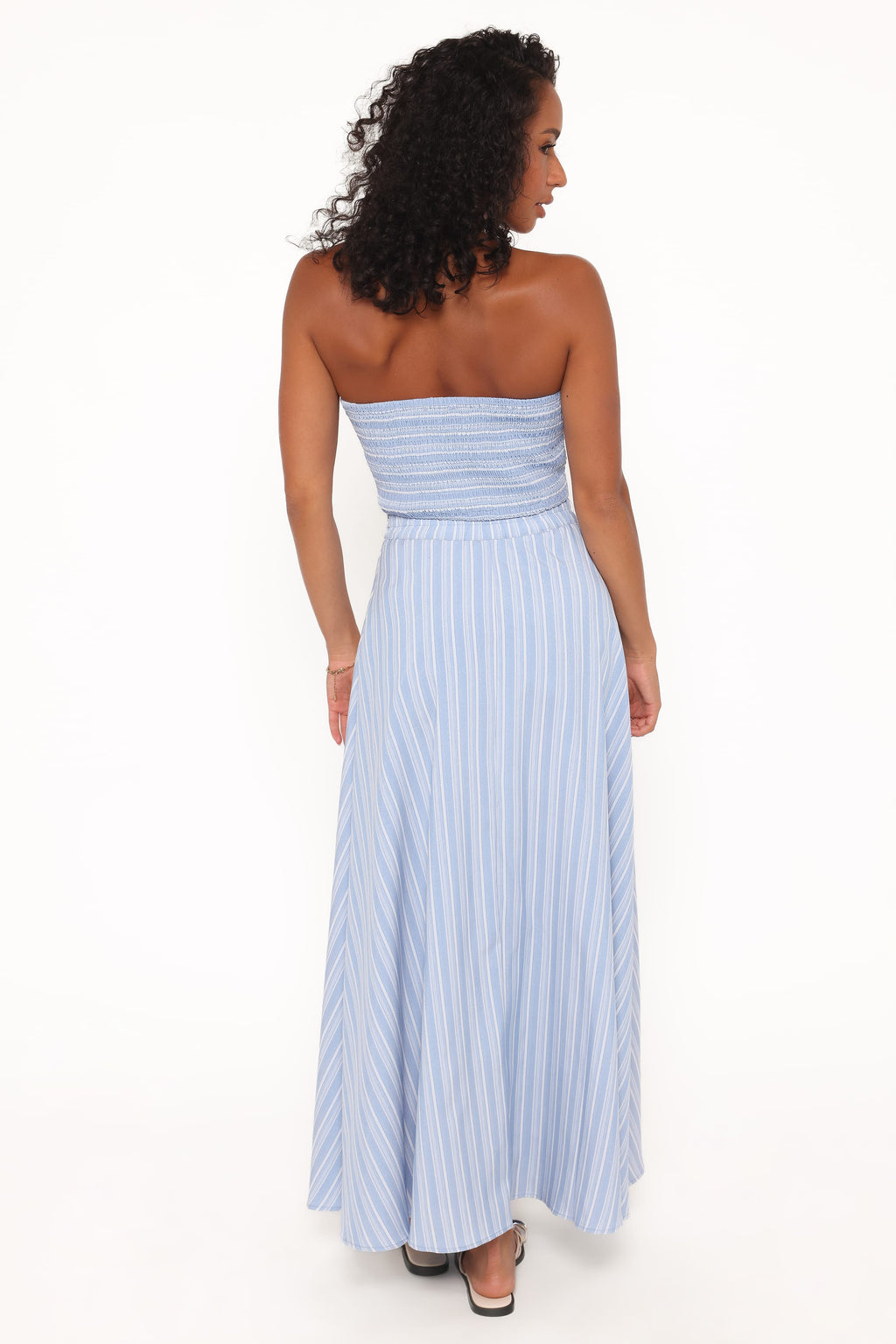 Serafina — Striped Woven Two-Piece Set | Nautical Detail | Coastal Chic