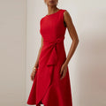 Ruffled Knot A-Line Dress — Women's | Playful Silhouette | Feminine Occasion