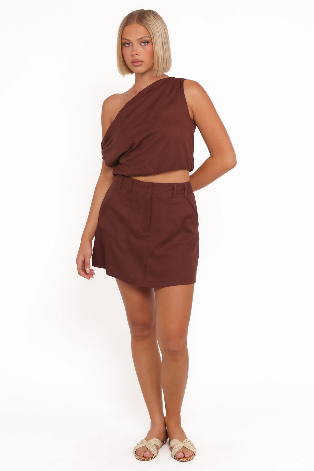 Shaw — Woven Mini Skort | Pleated Detail | Chic & Versatile