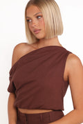 Shaw — Off-Shoulder Woven Top | Relaxed Drape | Beach & Coastal Style
