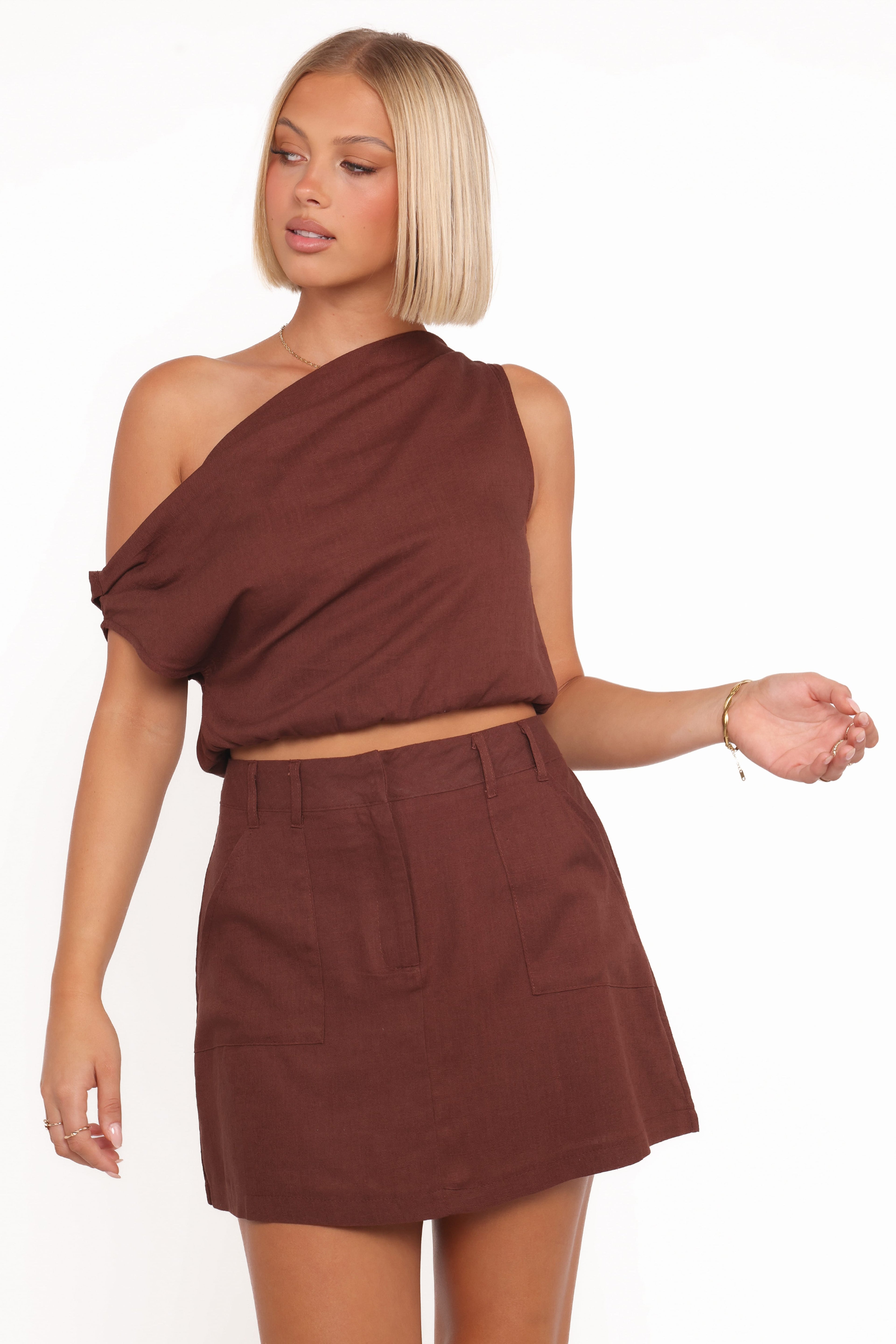 Shaw — Off-Shoulder Woven Top | Relaxed Drape | Beach & Coastal Style