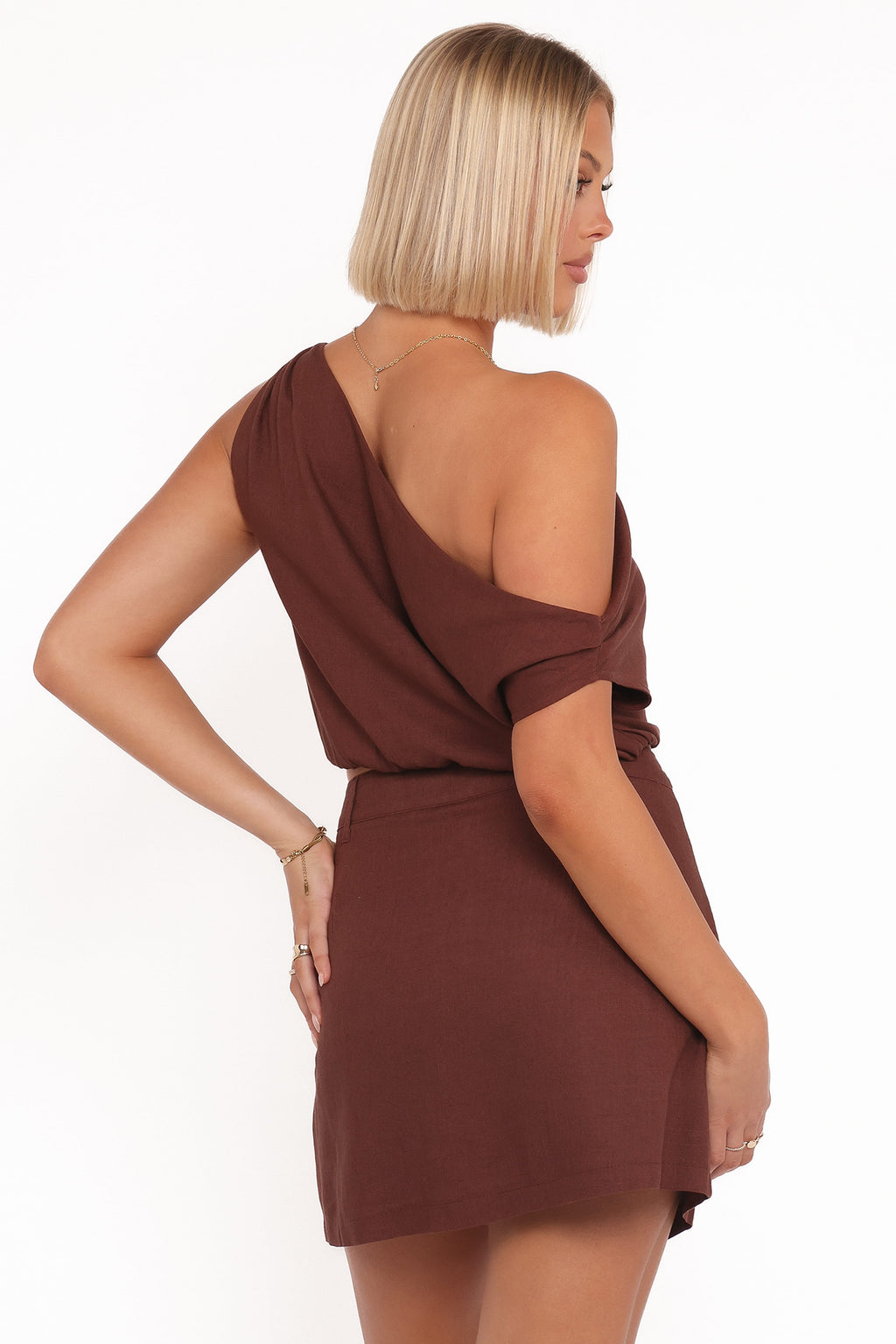 Shaw — Off-Shoulder Woven Top | Relaxed Drape | Beach & Coastal Style