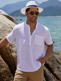 Short-Sleeve Woven Beach Shirt — Men's | Relaxed Fit | Holiday-Ready Essential