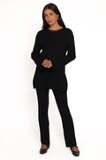 Silvie — Long-Sleeve Ribbed Knit Set | Stretch Fit | Elevated Loungewear