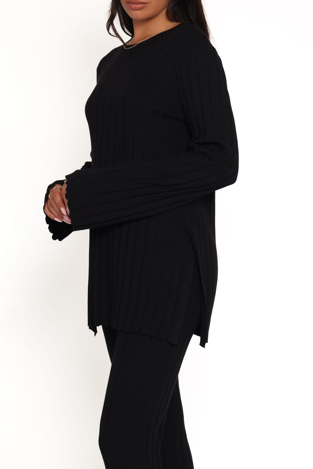 Silvie — Long-Sleeve Ribbed Knit Set | Stretch Fit | Elevated Loungewear