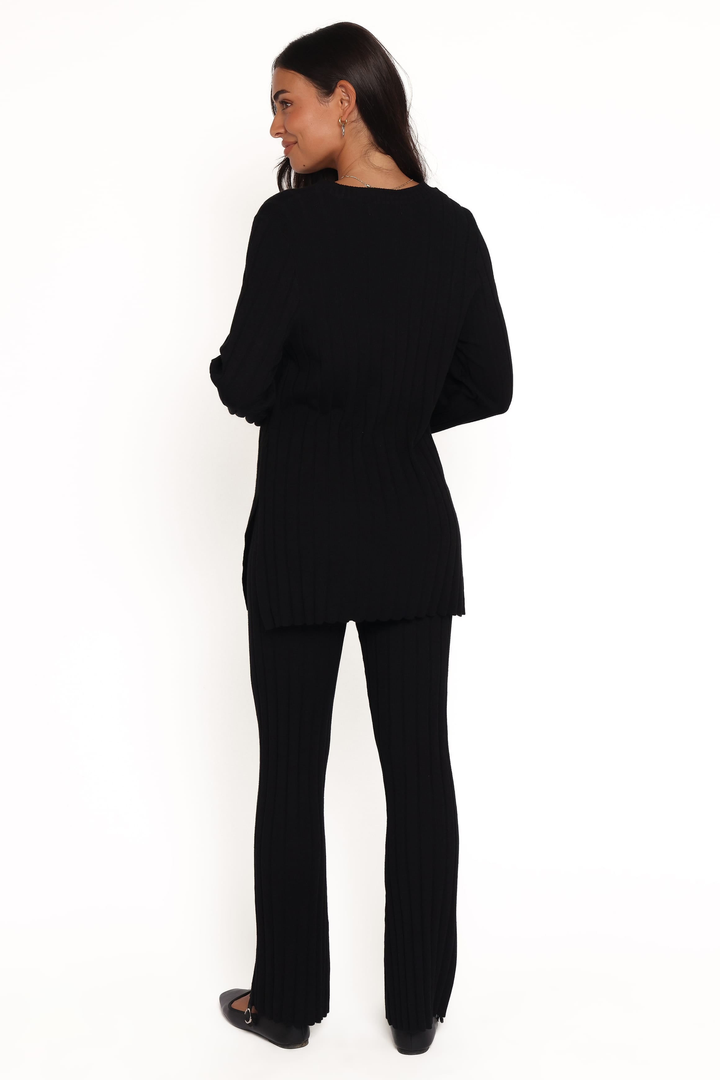 Silvie — Long-Sleeve Ribbed Knit Set | Stretch Fit | Elevated Loungewear