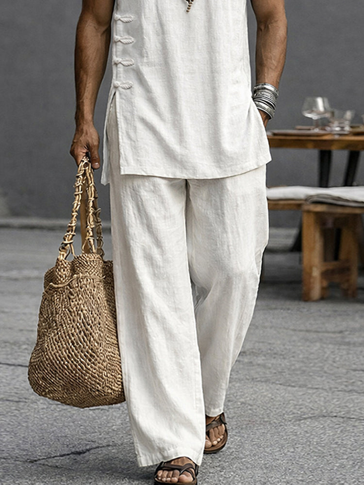 Cotton Tank Top & Pants Set — Men's | Relaxed Two-Piece | Minimal Summer