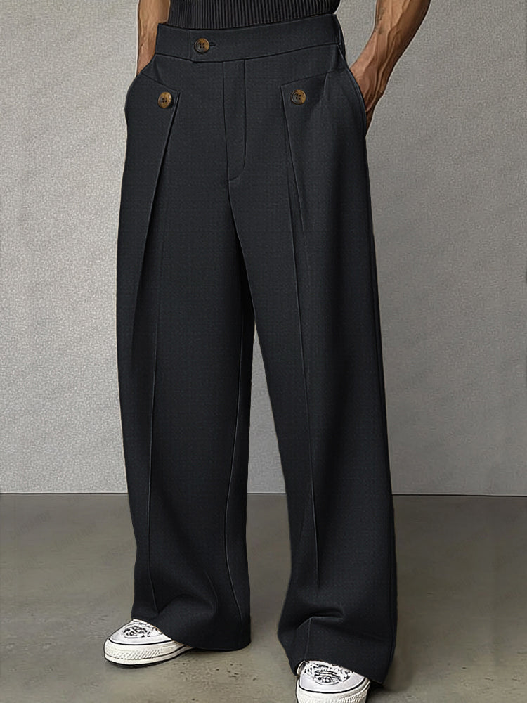 High-Waist Tailored Woven Trousers — Men's | Sharp Fit | Everyday Polished