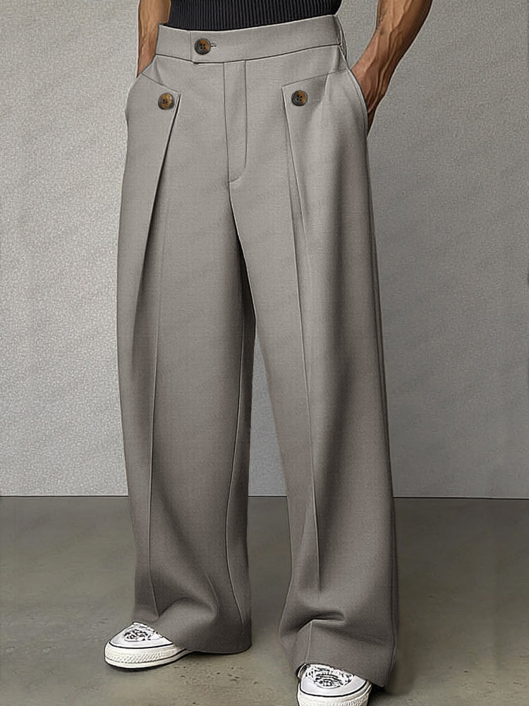 High-Waist Tailored Woven Trousers — Men's | Sharp Fit | Everyday Polished