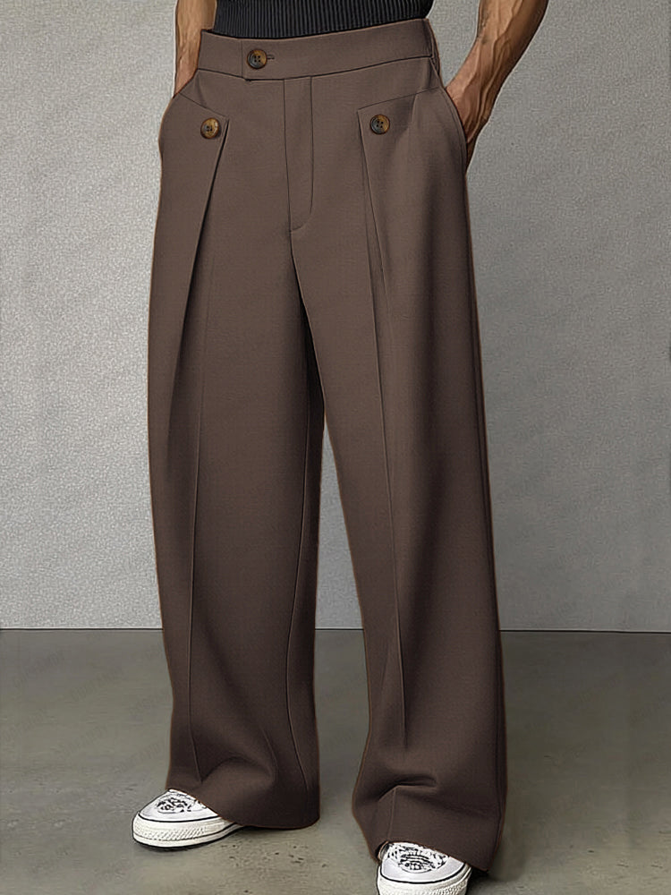 High-Waist Tailored Woven Trousers — Men's | Sharp Fit | Everyday Polished