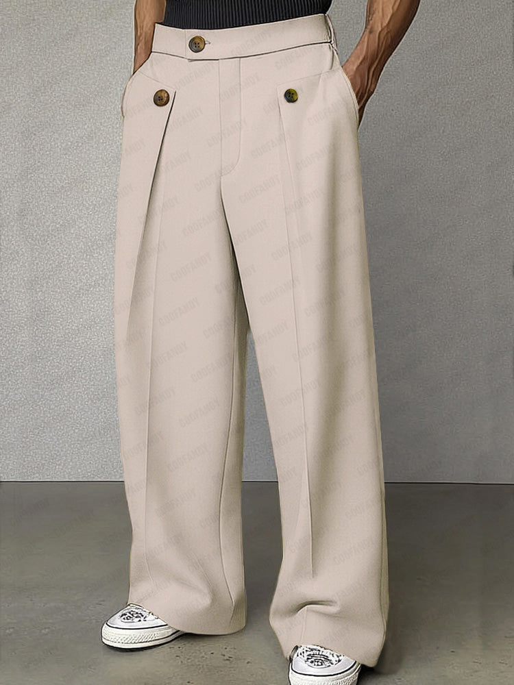 High-Waist Tailored Woven Trousers — Men's | Sharp Fit | Everyday Polished