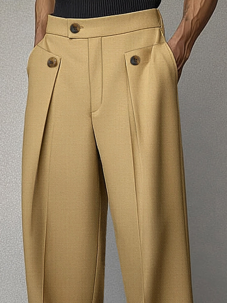 High-Waist Tailored Woven Trousers — Men's | Sharp Fit | Everyday Polished