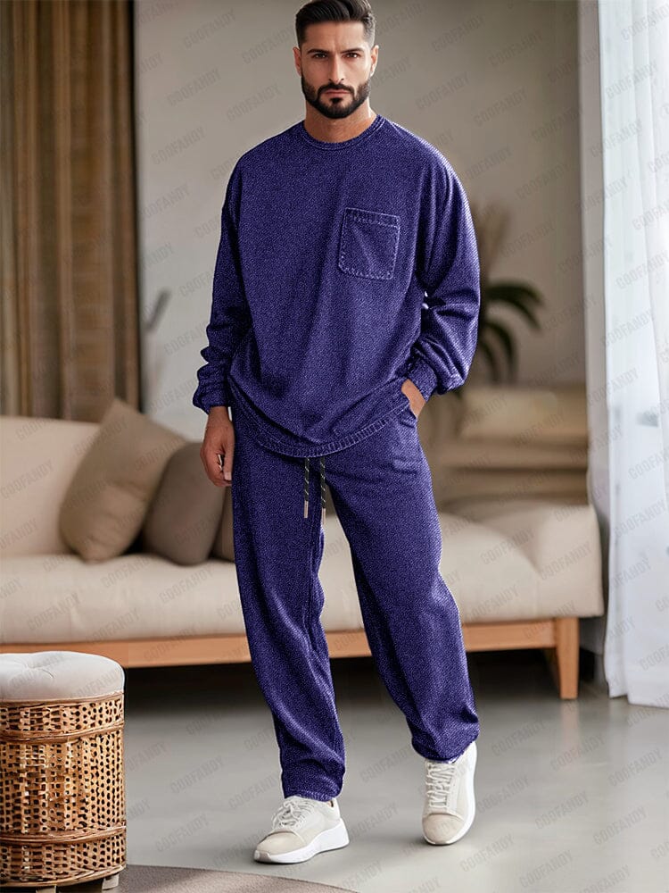 Cotton Denim Two-Piece Set — Men's | Relaxed Fit | Casual Weekend Essential