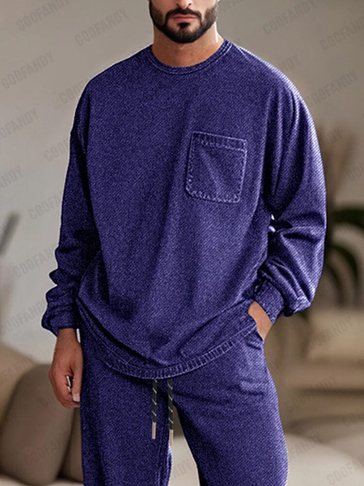 Cotton Denim Two-Piece Set — Men's | Relaxed Fit | Casual Weekend Essential