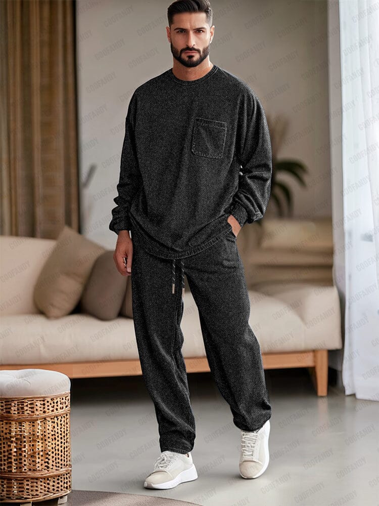 Cotton Denim Two-Piece Set — Men's | Relaxed Fit | Casual Weekend Essential