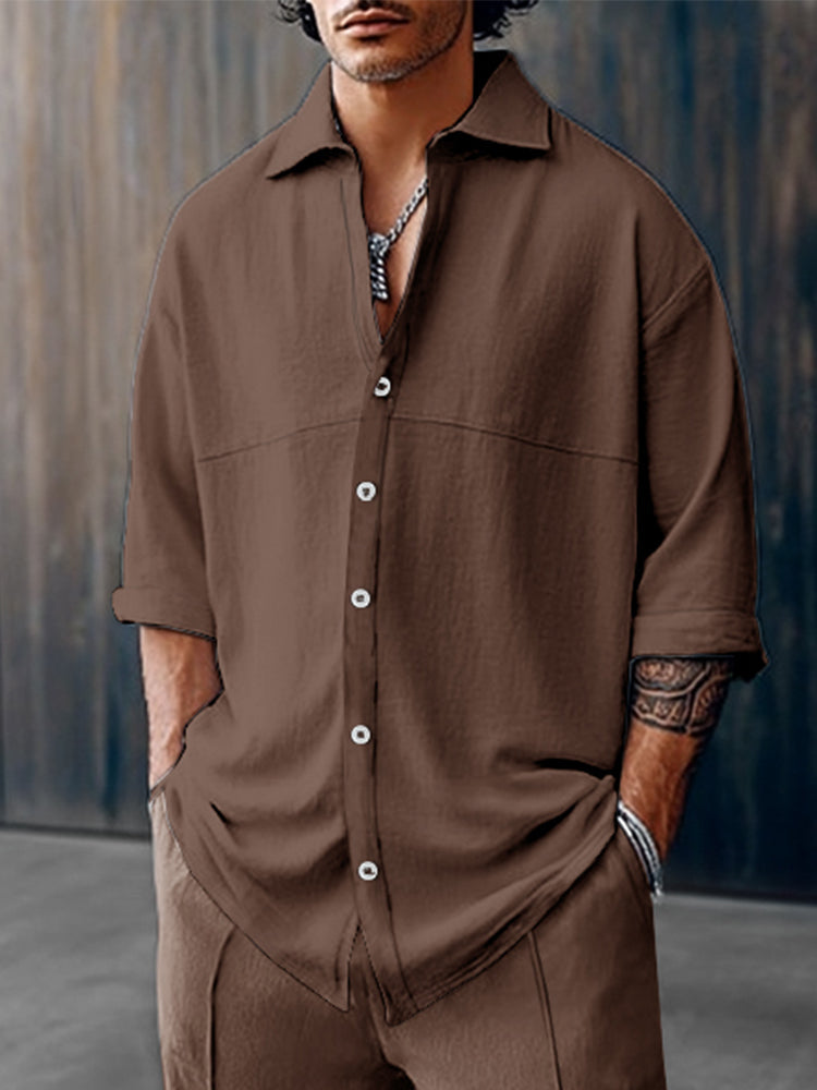 100% Cotton Loose-Fit Two-Piece Set — Men's | Relaxed Silhouette | Clean Minimal