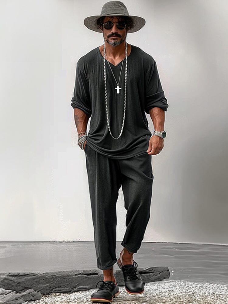 Stretch Woven Two-Piece Set — Men's | Relaxed Tailored Fit | Everyday Essential