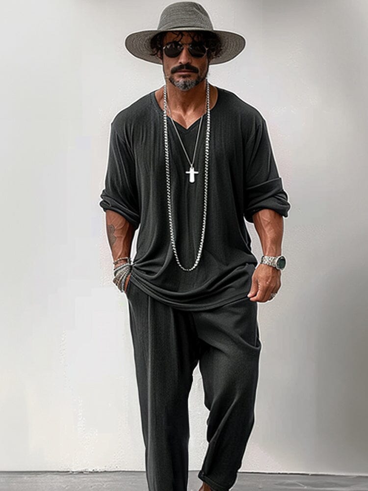 Stretch Woven Two-Piece Set — Men's | Relaxed Tailored Fit | Everyday Essential