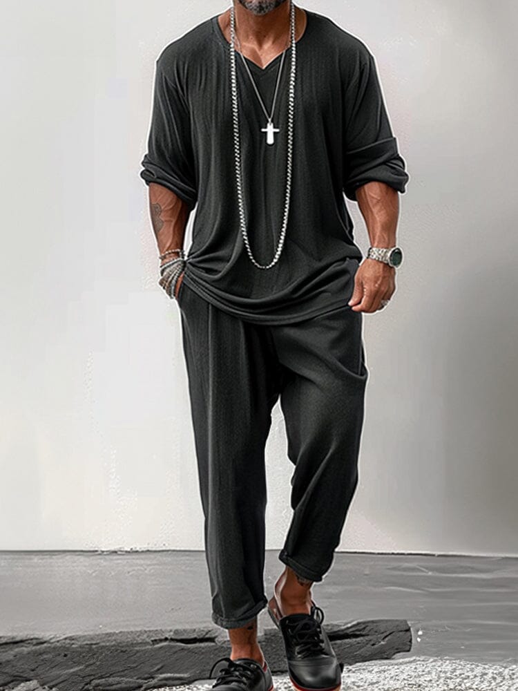 Stretch Woven Two-Piece Set — Men's | Relaxed Tailored Fit | Everyday Essential