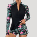 Solange — Floral Long-Sleeve Two-Piece Swimsuit | Modest Coverage | Resort Swim