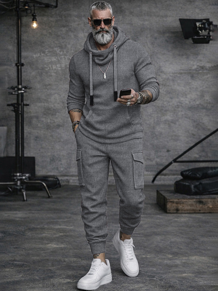 Cargo Knit Coordinated Set — Men's | Structured Fit | Active Street Style