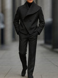 Asymmetric Woven Blazer & Pants Set — Men's | Modern Tailored | Statement Casual