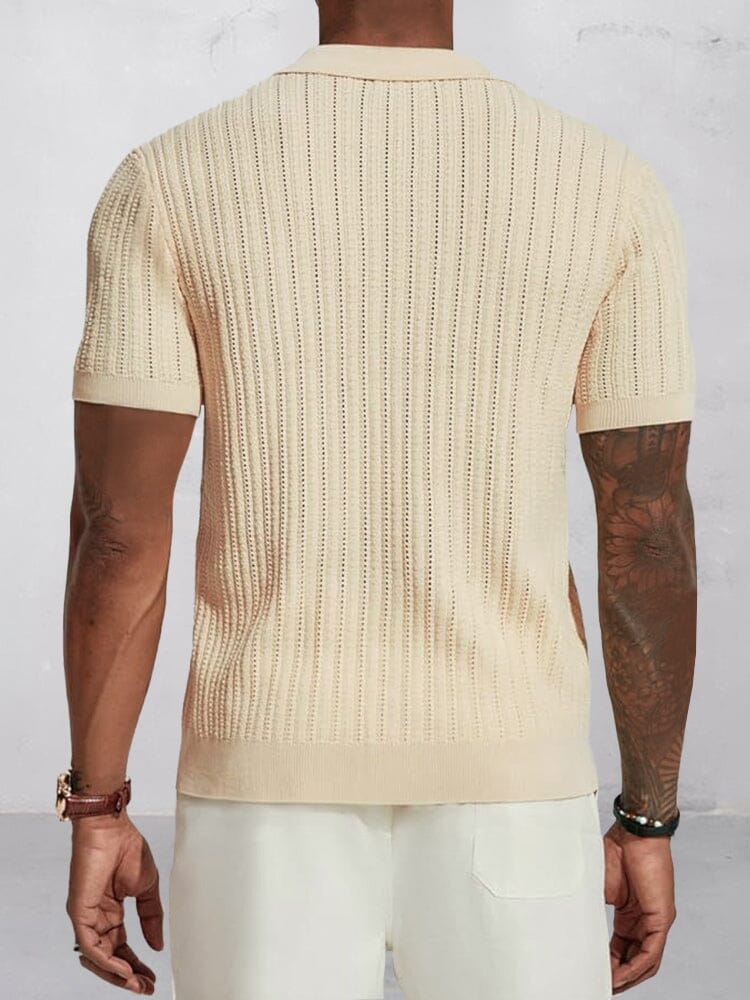 Open-Weave Knit Shirt — Men's | Relaxed Fit | Textured Summer Statement
