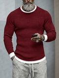 Colourblock Stretch Woven Long-Sleeve Undershirt — Men's | Fitted Layering | Minimal Essential