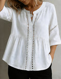 Short-Sleeve Woven Blouse — Women's | Relaxed Fit | Weekend Casual