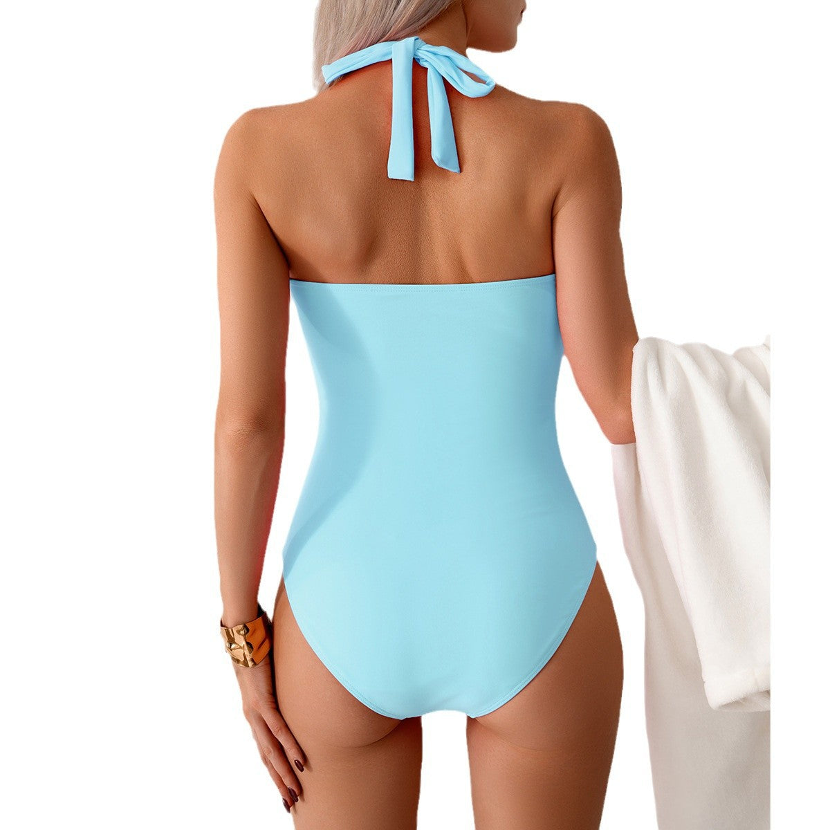 Tilda — Ruched Halter-Neck One-Piece Swimsuit | Sculpted Fit | Summer Confidence