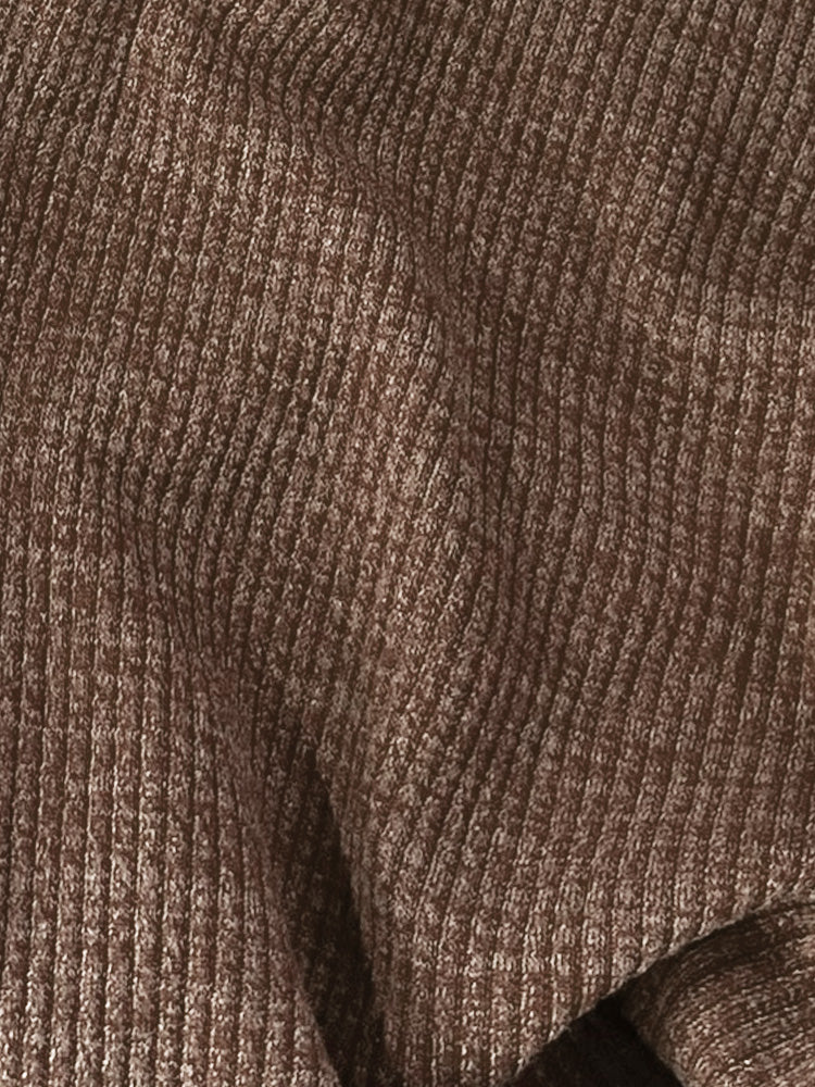 Slant-Placket Ribbed Knit Cardigan — Men's | Relaxed Fit | Modern Layering