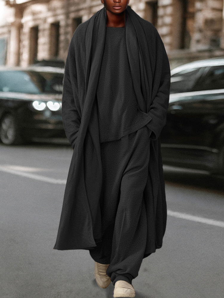 Soft-Touch Stretch Three-Piece Set — Men's | Tailored Relaxed Fit | Polished Everyday