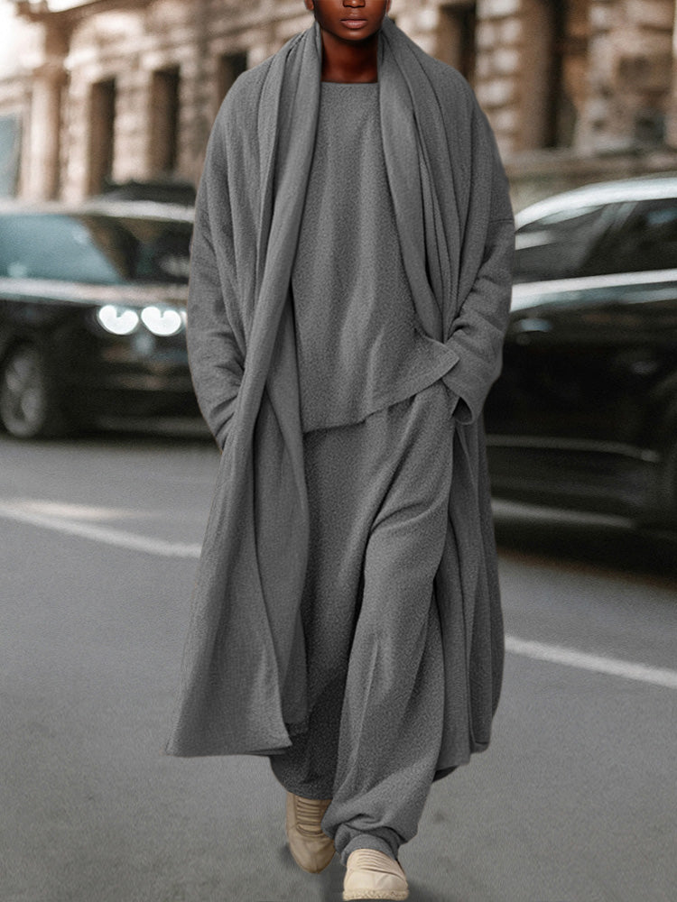 Soft-Touch Stretch Three-Piece Set — Men's | Tailored Relaxed Fit | Polished Everyday
